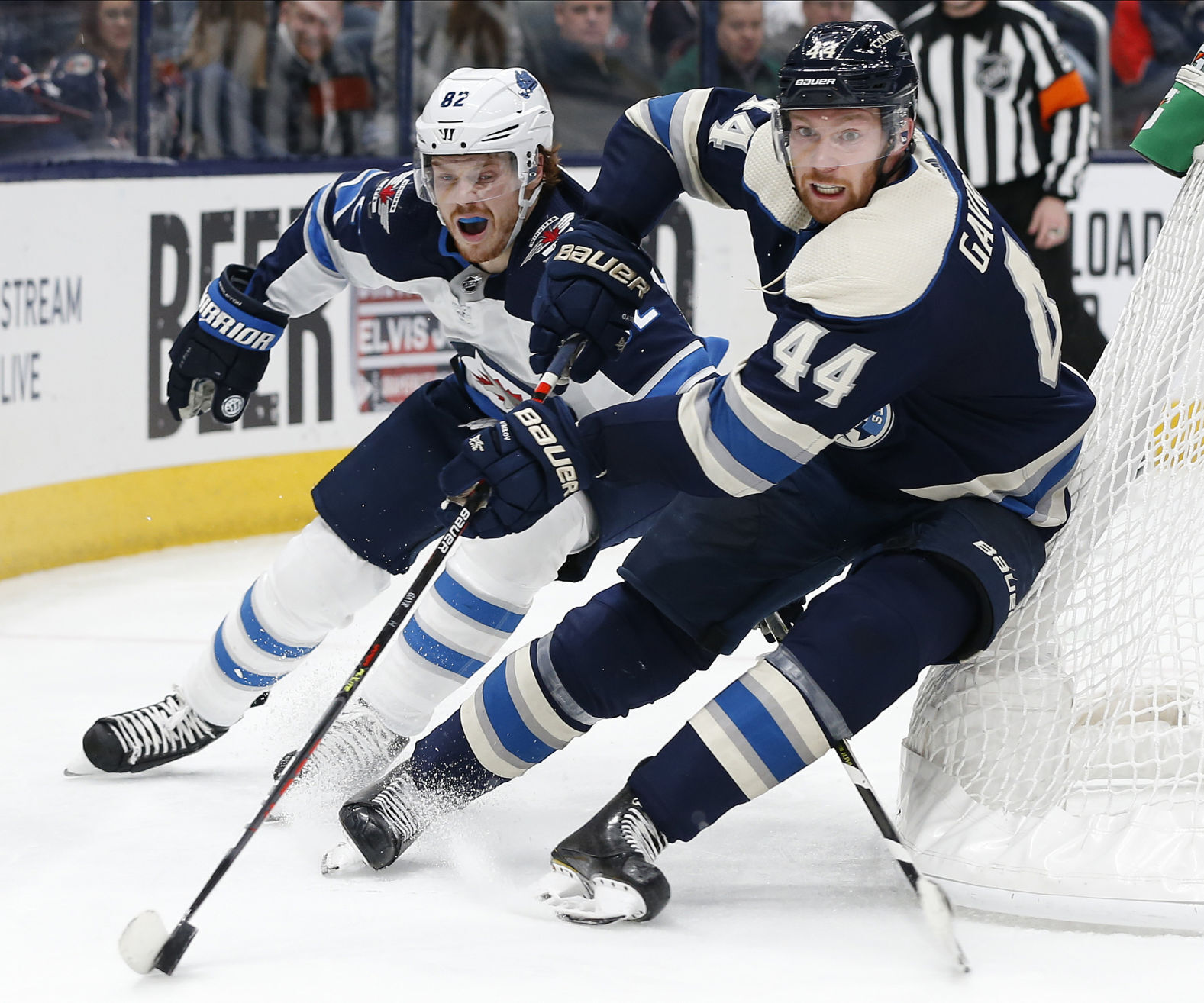 APTOPIX Jets Blue Jackets Hockey